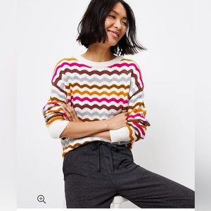 Lou & Grey Zig Zag size small striped sweater!